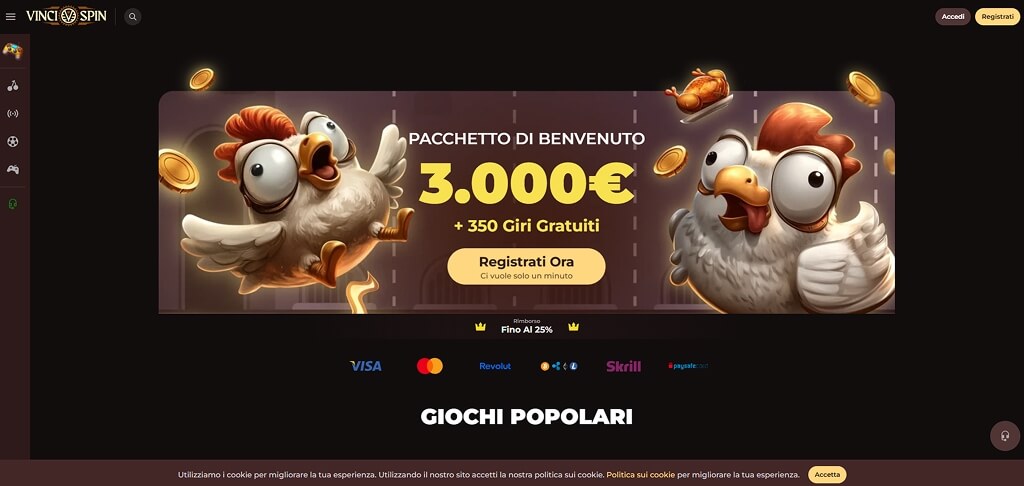 Atrio del Casinò VinciSpin