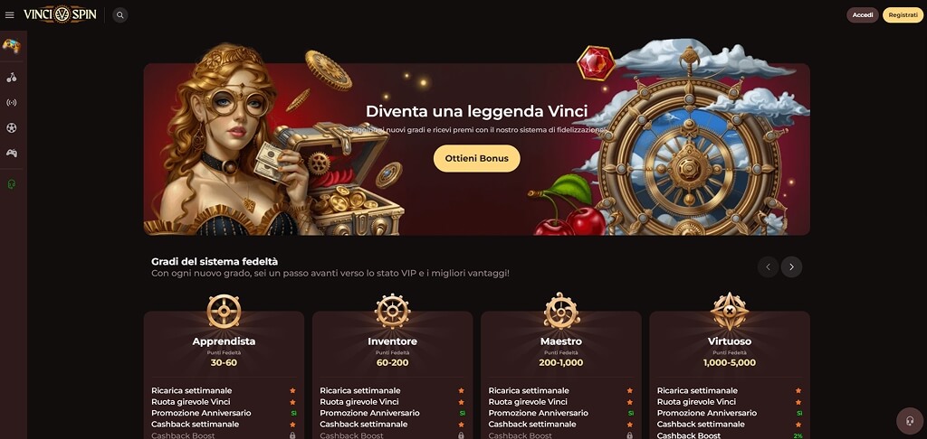 VinciSpin Casinò VIP Club